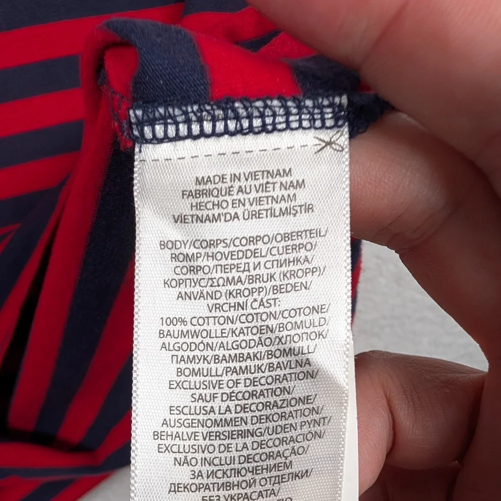 Polo Ralph Lauren‎ Shirt Mens XL Red Blue Stripe Chambray Custom Slim Fit Pony